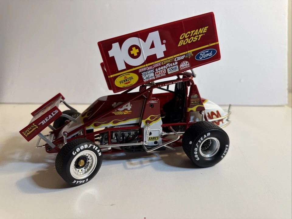 1998 GMP 1:18 Scale Sprint Car Jeff Swindell 104+ Octane Autographed Wing #7016 - Image 3 of 4