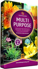 GROWMOOR 60L Multi-Purpose Compost Nutrient Rich Soil for Indoor & Outdoor Plant 0.24 per litre