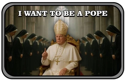 Trump I want to be Pope 1 oz Silver Proof-like Art Bar w/ COA