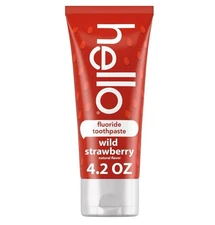 Hello Wild Strawberry Kids Natural Anti-cavity Fluoride Toothpaste, 4.2oz