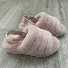 UGG Fluff Yeah Sheepskin Insole pink slipper sandal US Size 5 EU 36 Fluffy