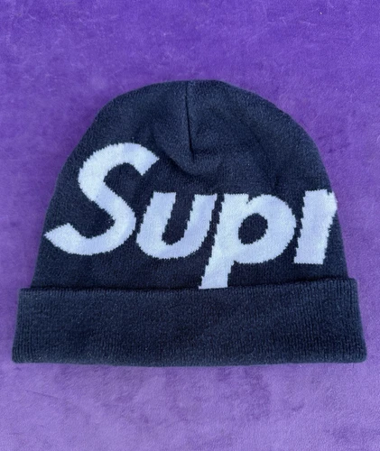 Bonnet Supreme New York grand logo bleu marine