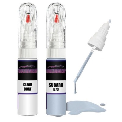 Lackstift für SUBARU LIGHT BLUE B73 + Klarlack Pinsel Kratzer Fix Kit