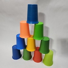 Lot Of 10 - Vtg Tupperware 109 Classic Kids Bell Tumblers 7oz Cups 1 Sippy Lid