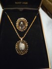 Gold And Green.   Necklace Set 14 KT HGE — photo 2