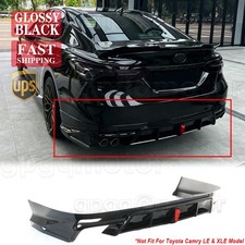 For Toyota Camry Se Xse 18-2024 Yofer V1 Gloss Black Rear Bumper Diffuser W Led