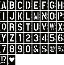 12 Inch Reusable Large Letter Symbol Number Alphabet Craft Stencils 42 Pcs