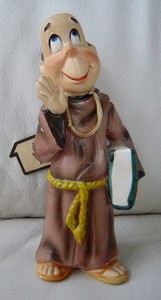 Vintage Ceramic/Porcelain Monk Figurine Happy Friars The Brother Timothy, Japan