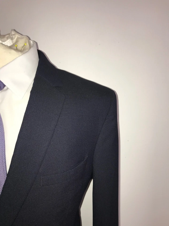 KILGOUR Savile Row - Slim Fit NAVY BLUE Twill WOOL SUIT - 42 Reg - W36 L29 - Image 4 of 4