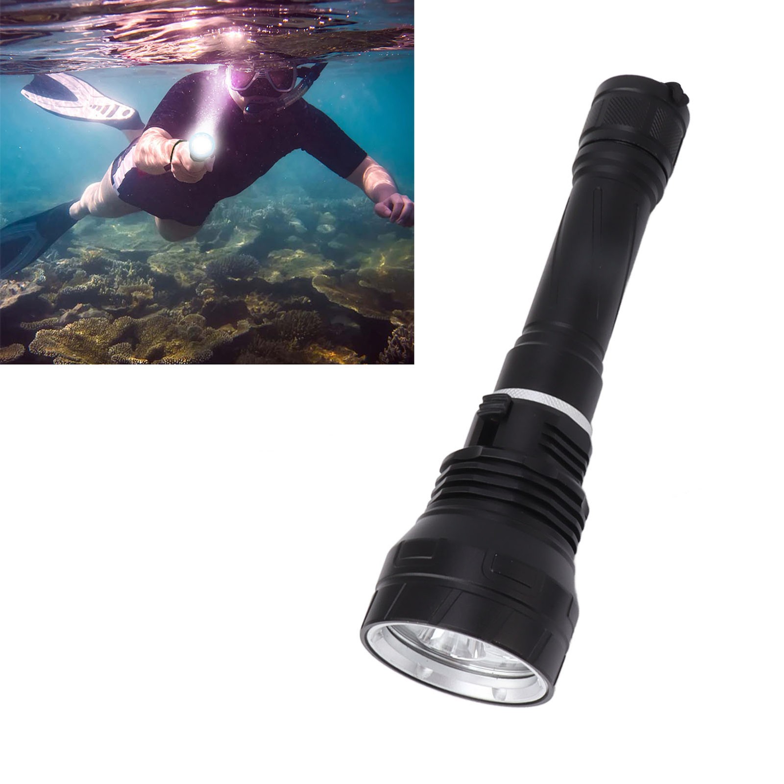 NEW Diving Torch 100 000 Lumens Magnetron Scuba Diving Light IPX8 Waterproof 100