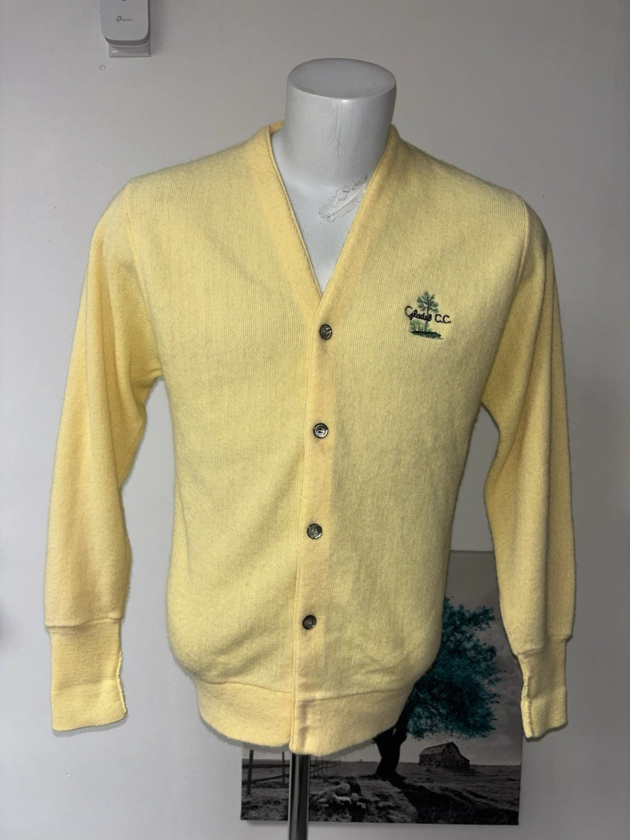 60s IZOD LACOSTE カーディガン USA製 イエロー Lacoste Yellow Cardigan Sweaters for Men for sale | eBay