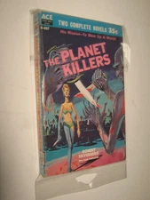 VINTAGE SCI FI PAPERBACK ACE PLANET KILLERS SILVERBERG & WE CLAIM THESE STARS