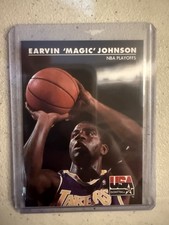 Magic Johnson 1992 SkyBox USA NBA Playoffs Basketball Card #33 Lakers