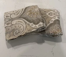 Legacy Home Fine Linens 100% Linen King Size Pillow Shams Paisley Beige 