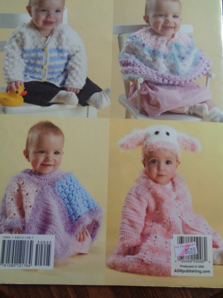 AMERICAN SCHOOL OF NEEDLEWORK CROCHET CUTE AS A BUTTON BABY WEAR 6 DESIGN 6-24 M - Image 2 of 3