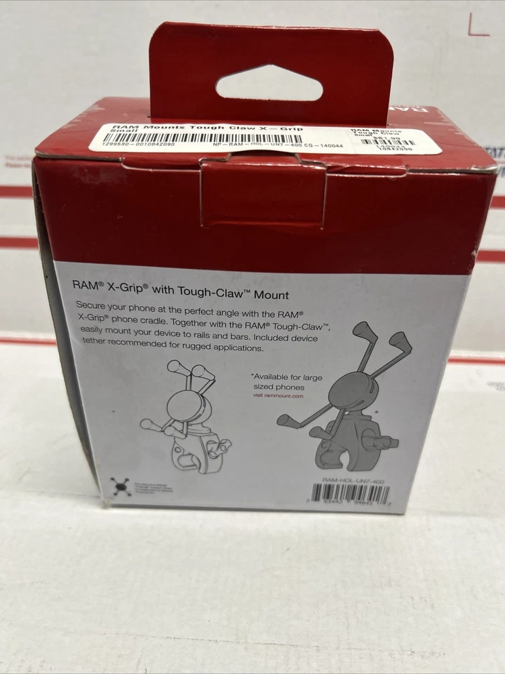 RAM Mount Low Profile Tough-Claw Mount with Small X-Grip Cradle RAM-HOL-UN7-400U - Image 3 of 4