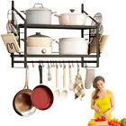 Wall Mounted Pot Rack Pot Hanging Rack Pot and Pan Hanger for Cookware Utensils