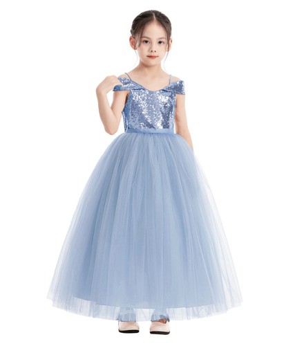 Off The Shoulder Dress Off Shoulder Sequin Dress Wedding Flower Girl Dresses - Picture 70 of 72