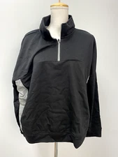 Xersion Black and Gray Mock Neck Long Sleeve Quarter-Zip Pullover Wmn's Sz 2X