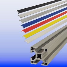 Abdeck Profil N10 Kunststoff für Aluprofil 40x40N10 / 45x45 N10 B Raster 2m Stab