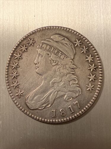 1817 Capped Bust Half Dollar, Better Date Early Silver 50c