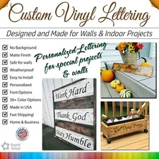 Custom Vinyl Lettering Transfer Decal Sticker Wall Window Indoor Glass Large