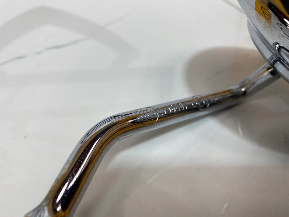 Juego de espejos retrovisores desgarradores de vástago corto OEM Harley Touring Dyna Softail cromados Foto 3 de 4