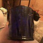 Vintage Cobalt Blue Glass Child’s Mug – Nursery Rhymes (Humpty Dumpty, Tom Tom)  — photo 4