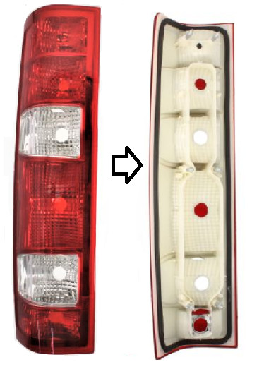 Feu arriere gauche Iveco Daily avec coque en polycarbonate anti jaunissement