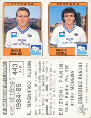 Figurine Sticker Panini 1984/85 Pescara, N.443-NEW