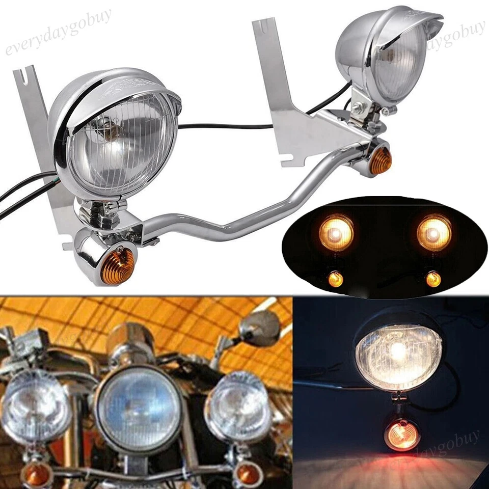 Kit de barra de luces antiniebla de conducción con señales de giro de paso para Harley Electra Glide Foto 3 de 4