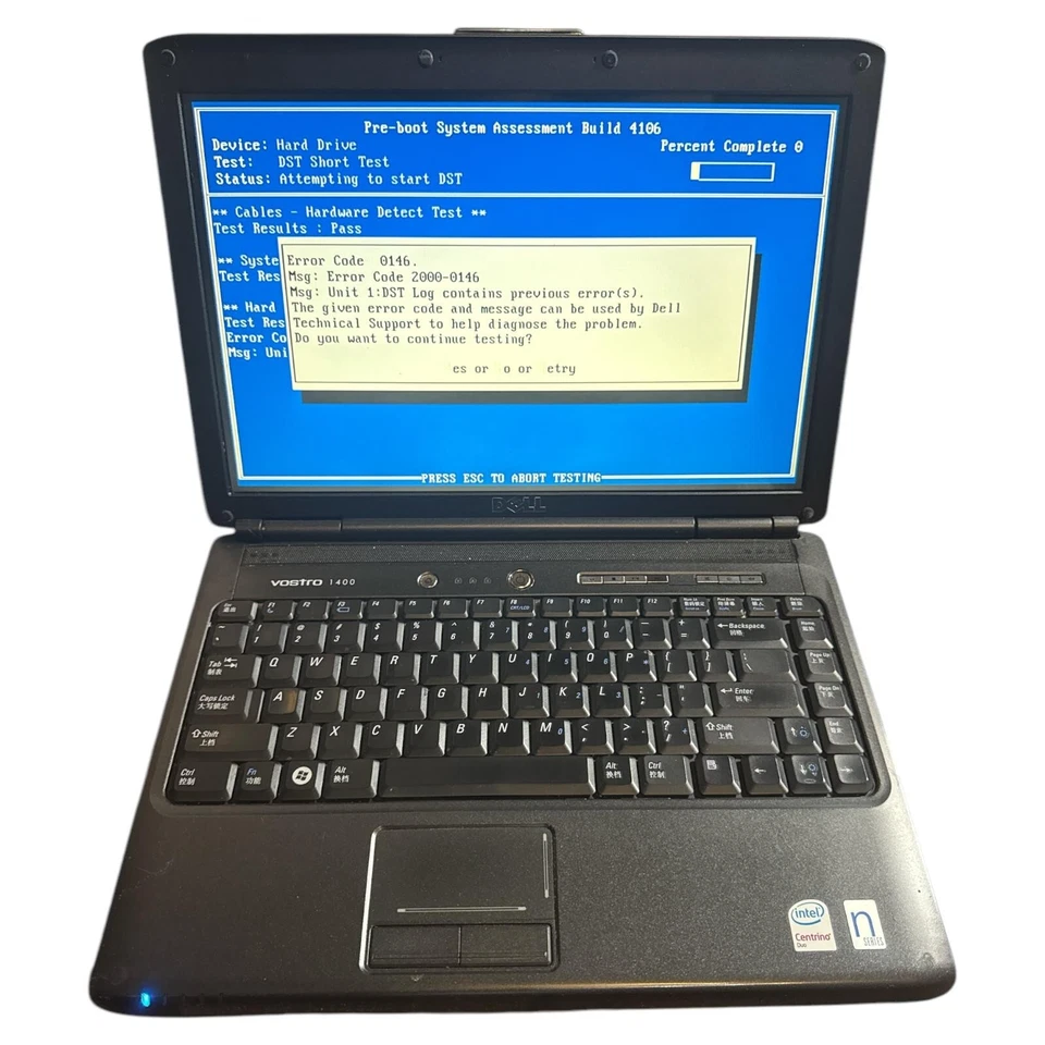 Computer Notebook Dell Vostro 1400 Intel Centrino 14" Usato CON ERRORE - Immagine 2 di 4