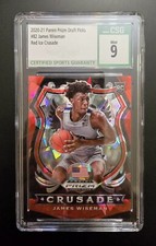 2020-21 Panini Prizm DP Crusade Red Ice PRIZM James Wiseman RC #82 CSG 9