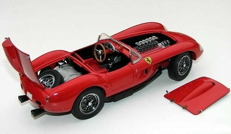 Ferrari Race Car w/Spoke Wheels & 12Cyl. Engine Custom Metal Body1:24SCALE MODEL