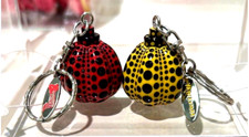 YAYOI KUSAMA Red Yellow Pumpkin Charm key ring SET of 2  Art Dots official FS