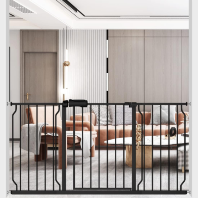 #ad #ad Extra Wide Pressure Mounted Baby Gate for Kids amp; Pets Adjustable Black Gate $200.99