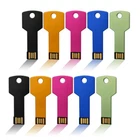 Key Shaped USB 2.0 Flash Drive 4GB-64GB Metal Thumb Drive PC Laptop Storage Lot