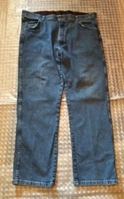 Wrangler Size 40X29 Reg Fit Gripper Waist Mens Blue Jeans