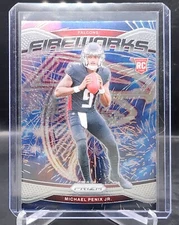 2024 Panini Prizm - Fireworks Michael Penix #16 Base (RC) Falcons