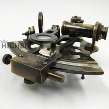 Vintage Nautical Kelvin & Hughes Brass Sextant Antique Finish Astrolabe