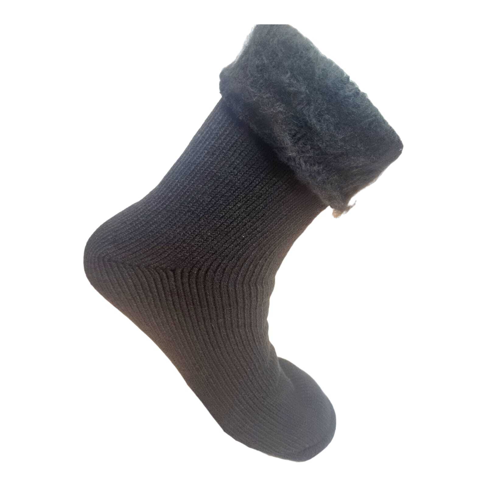 Mens Extra Heat Black Thick Hot for Winter Warm Insulated Thermal Socks