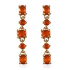 Mexican Fire Opal Earrings, Dangling Earrings, Sterling Silver Earrings for Her