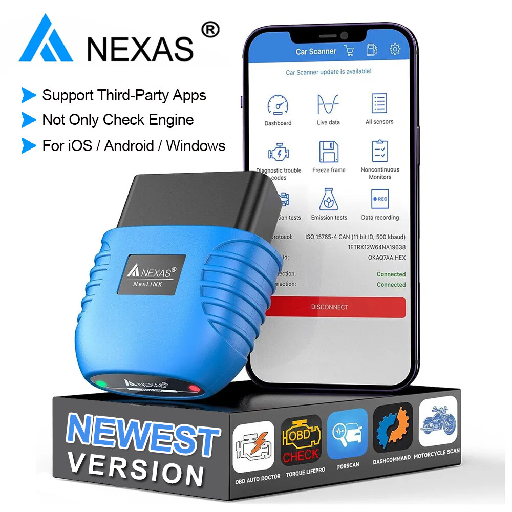 NEXAS NexLink Bluetooth OBD2 Scanner Auto Diagnostic Code Reader-image