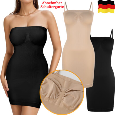 Damen Shapewear Shaper Kleider Bauchkontrolle Kleid Röcke Rock Bodycon Mieder DE