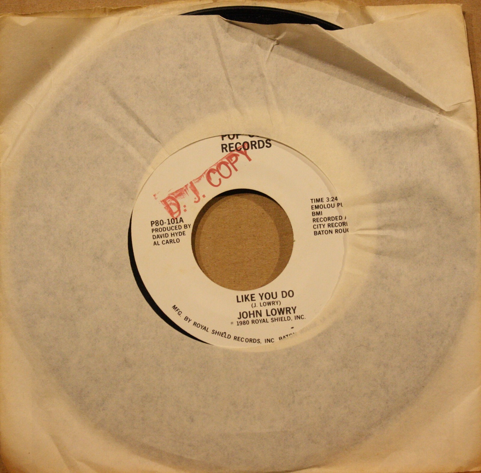 JOHN LOWRY **Like You Do** WE NEVER EVEN SAID GOODBYE Rock 45 POP 80's ...