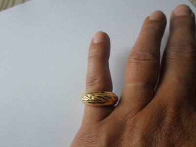 Bague En Argent Massif Avec Dôme De Zirconiums - Taille 52 - Occasion