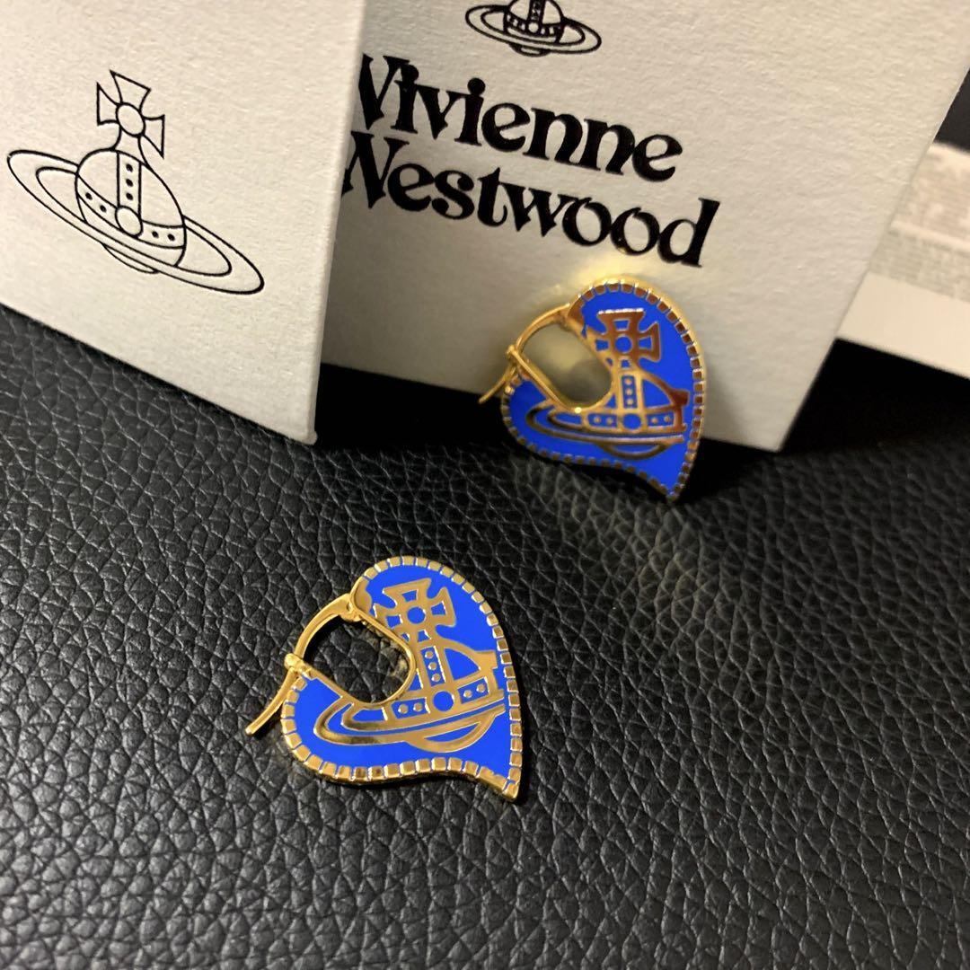 Vivienne Westwood Earrings Heart Orb Blue IN BOX [EJ7789 | eBay