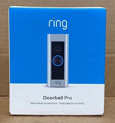 RING VIDEO DOORBELL PRO 1080p HD SMART WI-FI WIRED SATIN NICKEL- BRAND ...