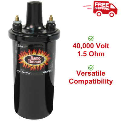 Pertronix 40011 Flame, Thrower Ignition Coil, 40,000 Volt 1.5 Ohm, 12V, Flexible