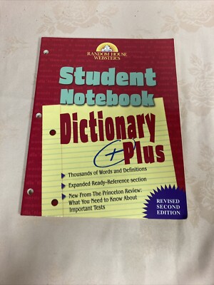Random House Webster's Student Notebook Dictionary Plus Revised Second Edition